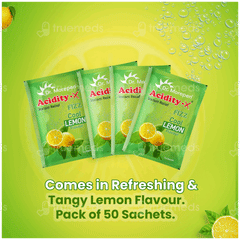 Dr Morepen Acidity X Instant Relief Lemon Flavour 5gm  Pack Of 50 Sachets