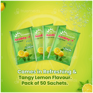 Dr Morepen Acidity X Instant Relief Lemon Flavour 5gm  Pack Of 50 Sachets