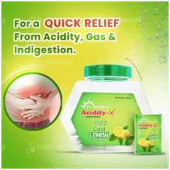 Dr Morepen Acidity X Instant Relief Lemon Flavour 5gm  Pack Of 50 Sachets