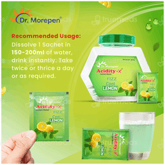 Dr Morepen Acidity X Instant Relief Lemon Flavour 5gm  Pack Of 50 Sachets