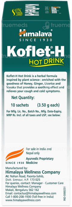 Koflet H Hot Drink Ginger Flavour 3.50g Pack Of 10 Sachets