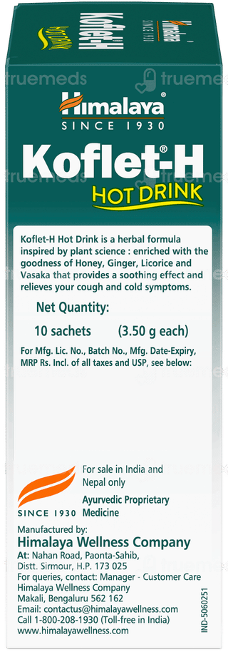 Koflet H Hot Drink Ginger Flavour 3.50g Pack Of 10 Sachets