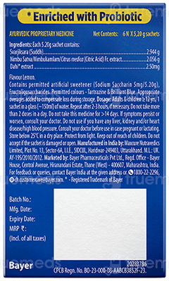 Alka Seltzer Lemon Flavour 5.2gm Pack Of 6 Effervescent Sachets