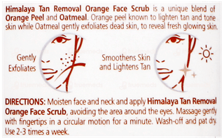 Himalaya Tan Removal Orange Face Scrub 100Gm