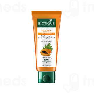 Biotique Papaya Tan Removal Brightening & Revitalizing Face Scrub 50Gm