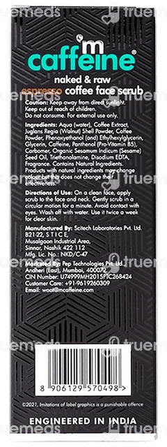 Mcaffeine Naked & Raw Coffee Face Scrub 75 GM