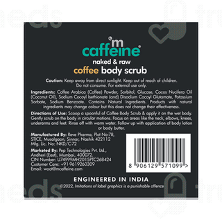 Mcaffeine Naked And Raw Coffee Body Scrub 55 GM