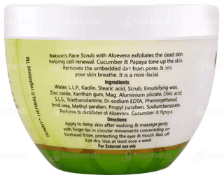 Baksons Sunny Herbals Aloevera Cucumber & Papaya Face Scrub 125Gm