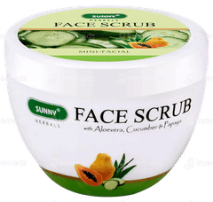 Baksons Sunny Herbals Aloevera Cucumber & Papaya Face Scrub 125Gm