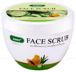 Baksons Sunny Herbals Aloevera Cucumber & Papaya Face Scrub 125Gm