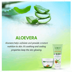 Baksons Sunny Herbals Aloevera Cucumber & Papaya Face Scrub 125Gm