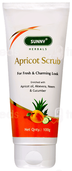 Baksons Sunny Herbals Apricot Aloevera With Neem & Cucumber Scrub 100Gm
