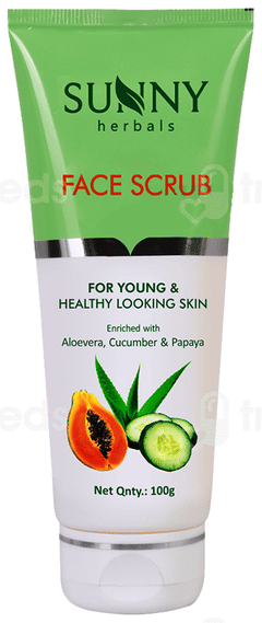 Baksons Sunny Herbals Face Scrub With Aloevera Cucumber & Papaya 100Gm
