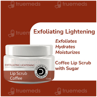 Dermistry Exfoliating Lightening Coffee Lip Scrub 15Ml