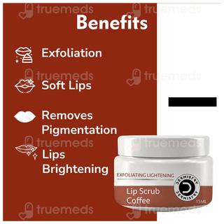Dermistry Exfoliating Lightening Coffee Lip Scrub 15Ml