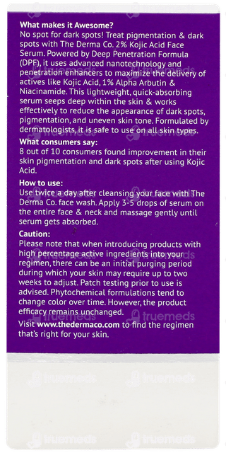 The Derma Co 2% Kojic Acid Face Serum 30ml