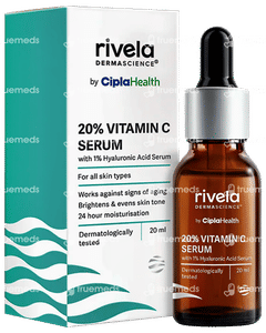 Rivela Dermascience 20% Vitamin C With 1% Hyaluronic Acid Serum 20ml