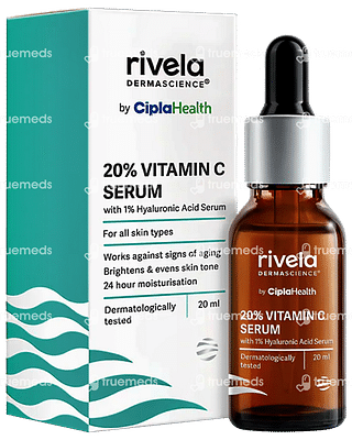 Rivela Dermascience 20% Vitamin C With 1% Hyaluronic Acid Serum 20ml