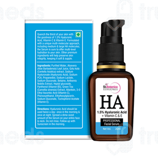 St Botanica Ha Hyaluronic Acid 1.5% + Vitamin C & E Professional Facial Serum 20Ml