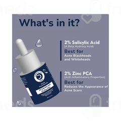 Dermistry Pure 2% Salicylic Acid 2% Zinc Pca Acne Face Serum 30Ml