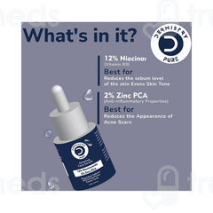 Dermistry Pure 12% Niacinamide 2% Zinc Pca Glowing Face Serum 30ml