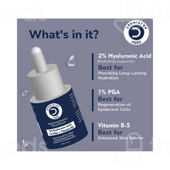 Dermistry Pure 2% Hyaluronic Acid 5% Pga + Vitamin B5 Deep Hydration Face Serum 30ml