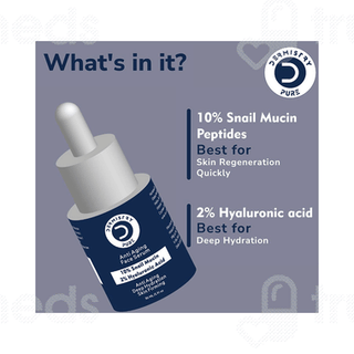 Dermistry Pure 10% Snail Mucin 2% Hyaluronic Acid Anti Aging Face Serum 30Ml