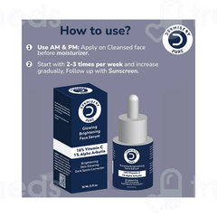 Dermistry Pure 16% Vitamin C 1% Alpha Arbutin Glowing Brightening Face Serum 30ml