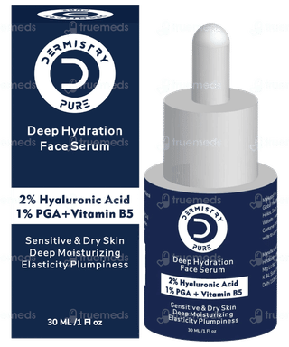 Dermistry Pure 2% Hyaluronic Acid 1% Pga + Vitamin B5 Deep Hydration Face Serum 30Ml
