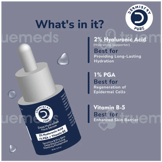 Dermistry Pure 2% Hyaluronic Acid 1% Pga + Vitamin B5 Deep Hydration Face Serum 30Ml