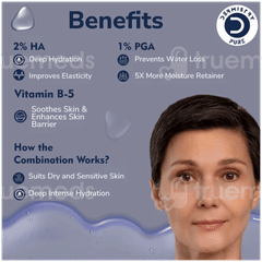 Dermistry Pure 2% Hyaluronic Acid 1% Pga + Vitamin B5 Deep Hydration Face Serum 30Ml