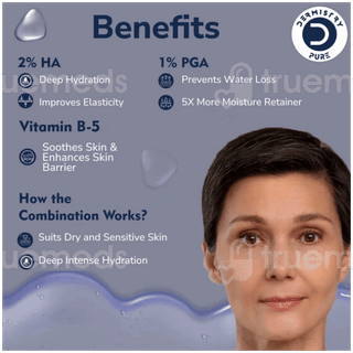 Dermistry Pure 2% Hyaluronic Acid 1% Pga + Vitamin B5 Deep Hydration Face Serum 30Ml