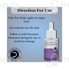 Dermistry Anti Acne Pits & Scar Remover Face Serum 30ml