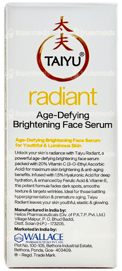 Taiyu Radiant Age Defying Brightening Face Serum 20ml