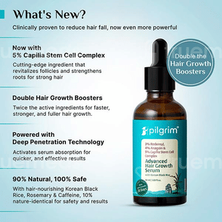 Pilgrim New & Improved Advanced Hair Growth Serum 50Ml