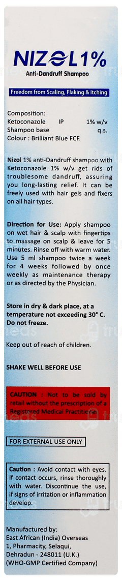 Nizol 1% Anti Dandruff Shampoo 100ml