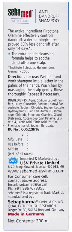 Sebamed Anti Dandruff Shampoo 200ml