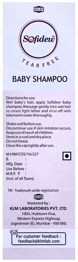 Sofidew Baby Shampoo 75Ml