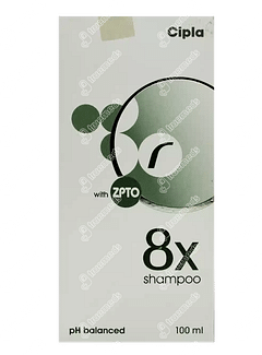 8x With Zpto 1/1 % Shampoo 100 ML