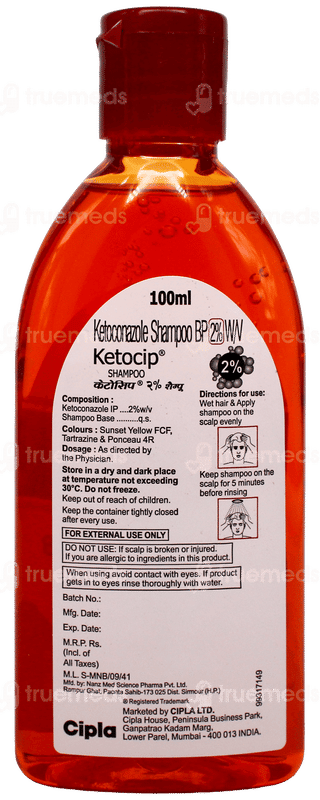 Ketocip 2% Shampoo 100Ml