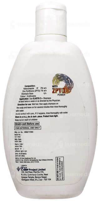 Elketo Z+ Shampoo 100Ml