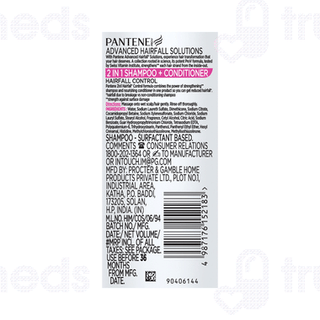Pantene Pro V Advanced Hairfall Solution 2 In 1 Shampoo And Conditioner Hairfall Control 340 Ml