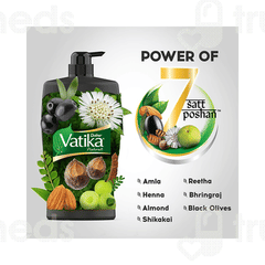 Dabur Vatika Naturals Amla & Bhringraj Long & Black Shampoo 640ml