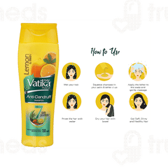 Dabur Vatika Naturals Lemon And Methi Anti Dandruff Shampoo 180 ML