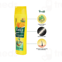 Dabur Vatika Naturals Lemon And Methi Anti Dandruff Shampoo 180 ML
