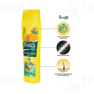 Dabur Vatika Naturals Lemon And Methi Anti Dandruff Shampoo 180 ML