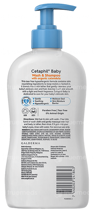 Cetaphil Baby Wash And Shampoo With Organic Calendula 400ml