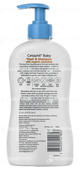 Cetaphil Baby Wash And Shamppoo With Organic Calendula 400 ML