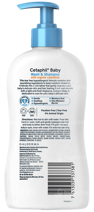 Cetaphil Baby With Organic Calendula Wash & Shampoo 400ml