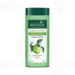 Biotique Green Apple Shine & Gloss Shampoo & Conditioner 180Ml